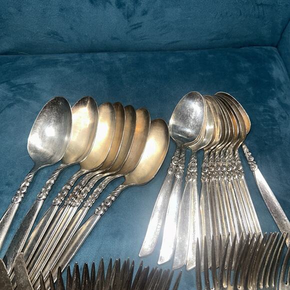 Vintage Community South Seas Flatware Silverplate Set/Lot 47 Piece Lot - Picture 5 of 6